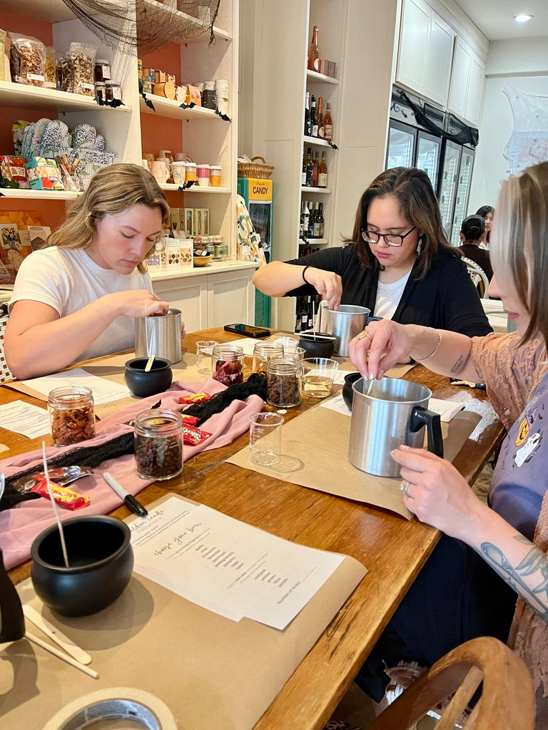 Heart Candle Class at Rose Hip Market